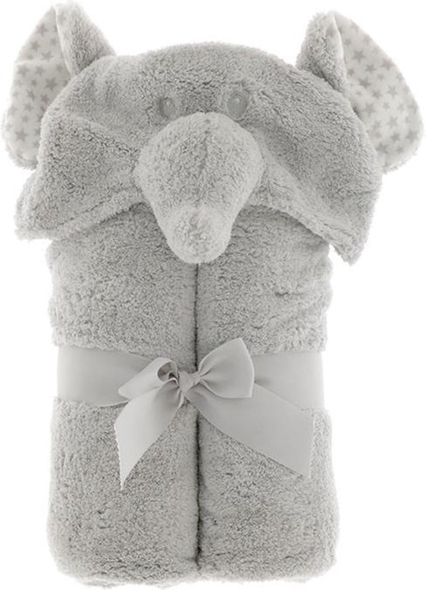 Unique Living | Badjas plush baby animal 100x75cm elephant